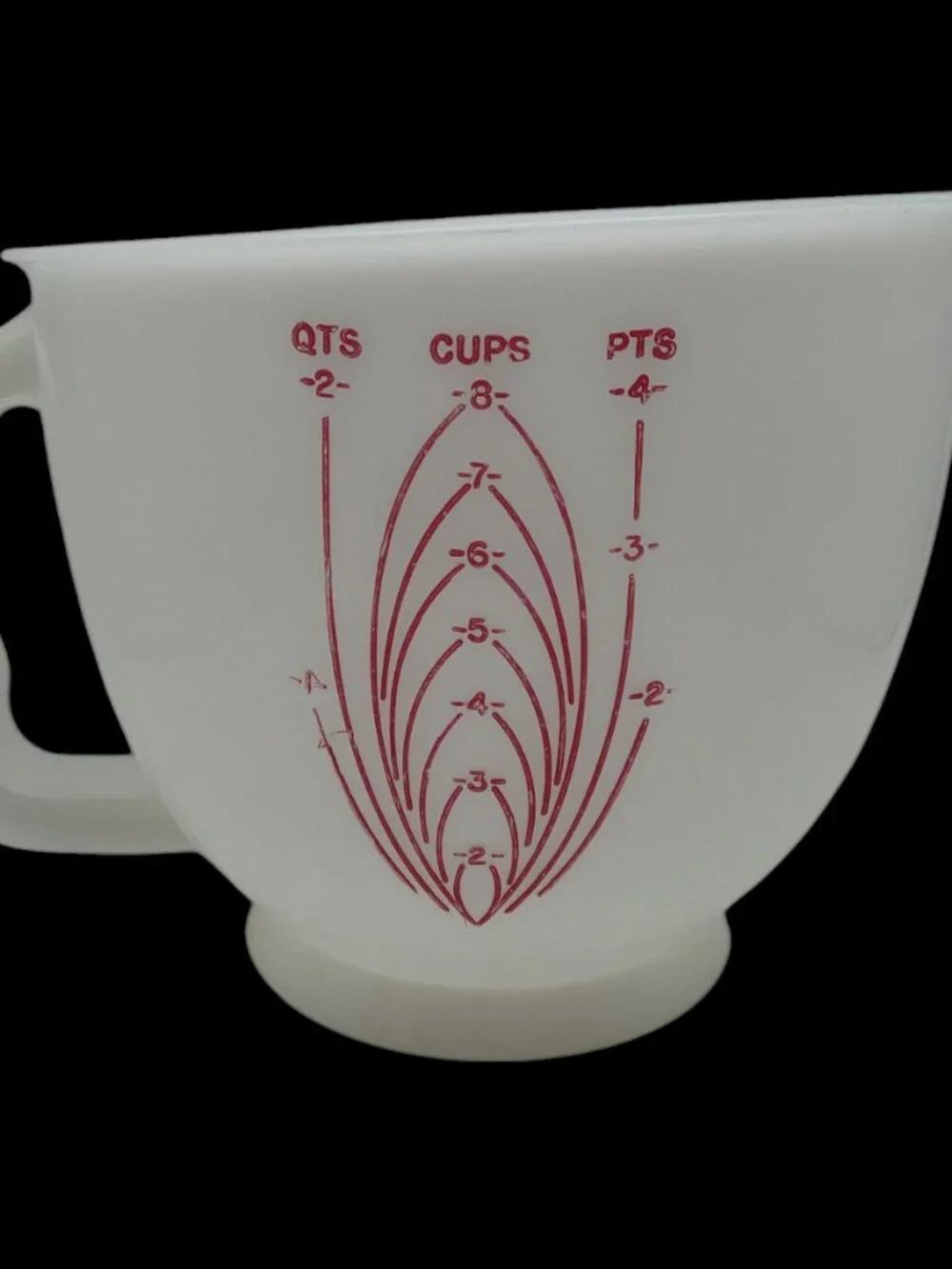 Tupperware Mix N Stor 8‎ Cup 2 Qts 4 Pts Measuring Bowl 500-7 EUC 1970s